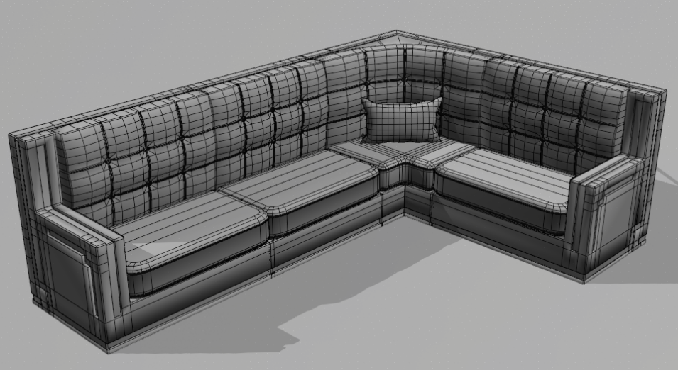 Club Sofa Wireframe
